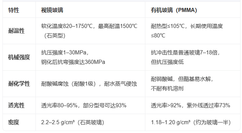 视镜玻璃与有机玻璃的区别